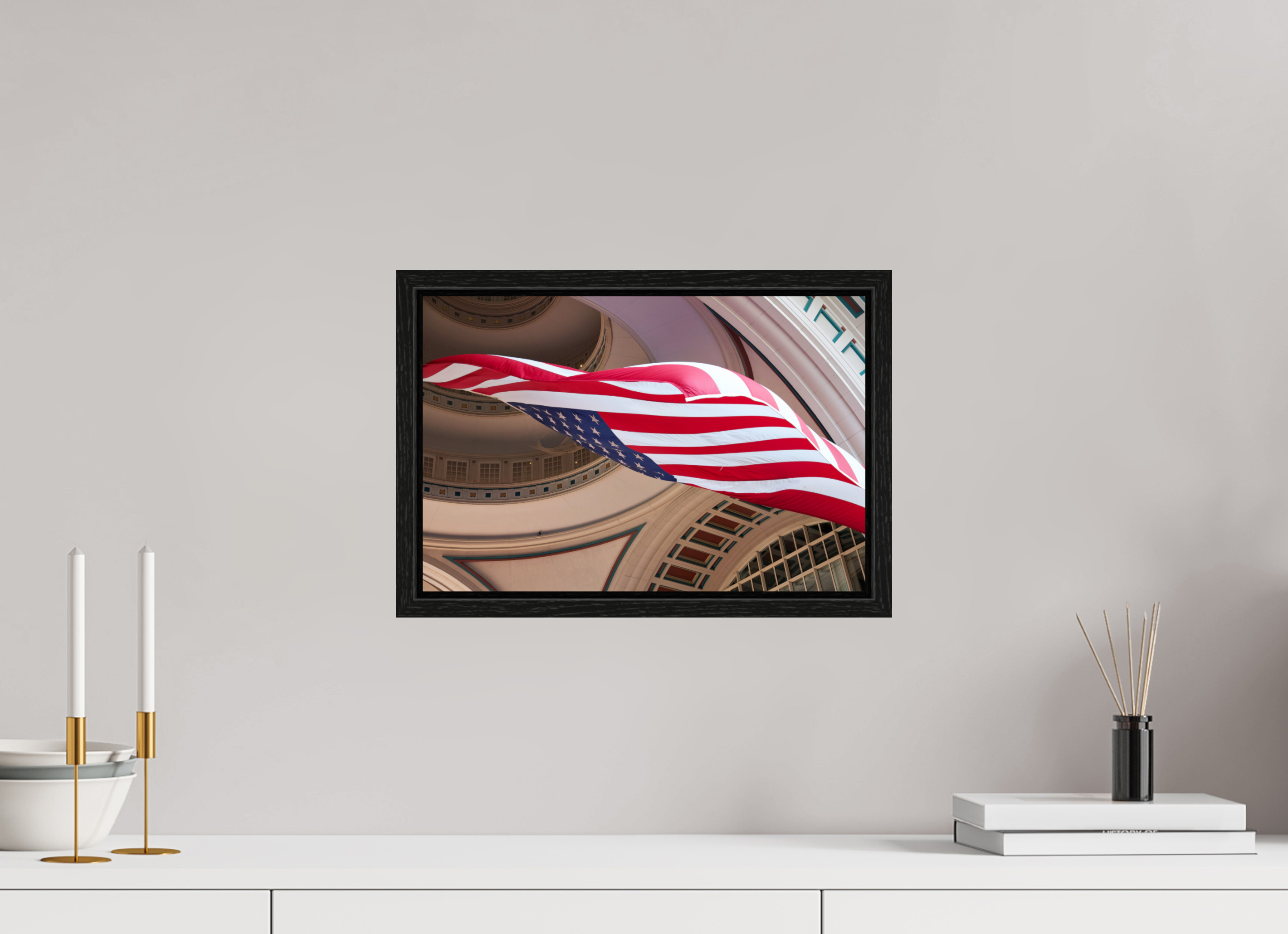 15 x 10″, Floater Frame Boston Harbour Flag