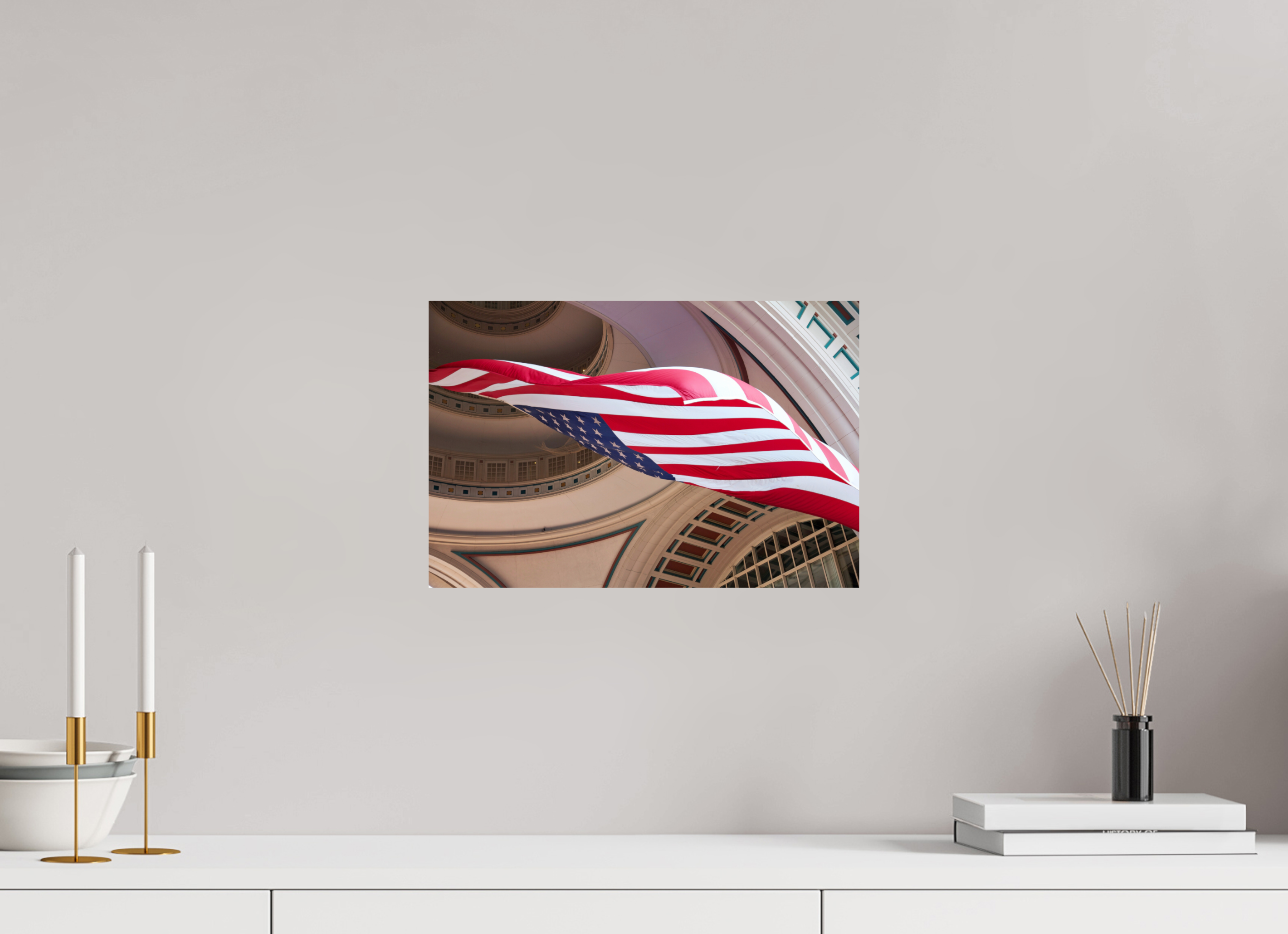 15 x 10″, Photo Print On Fuji Crystal DP II Boston Harbour Flag