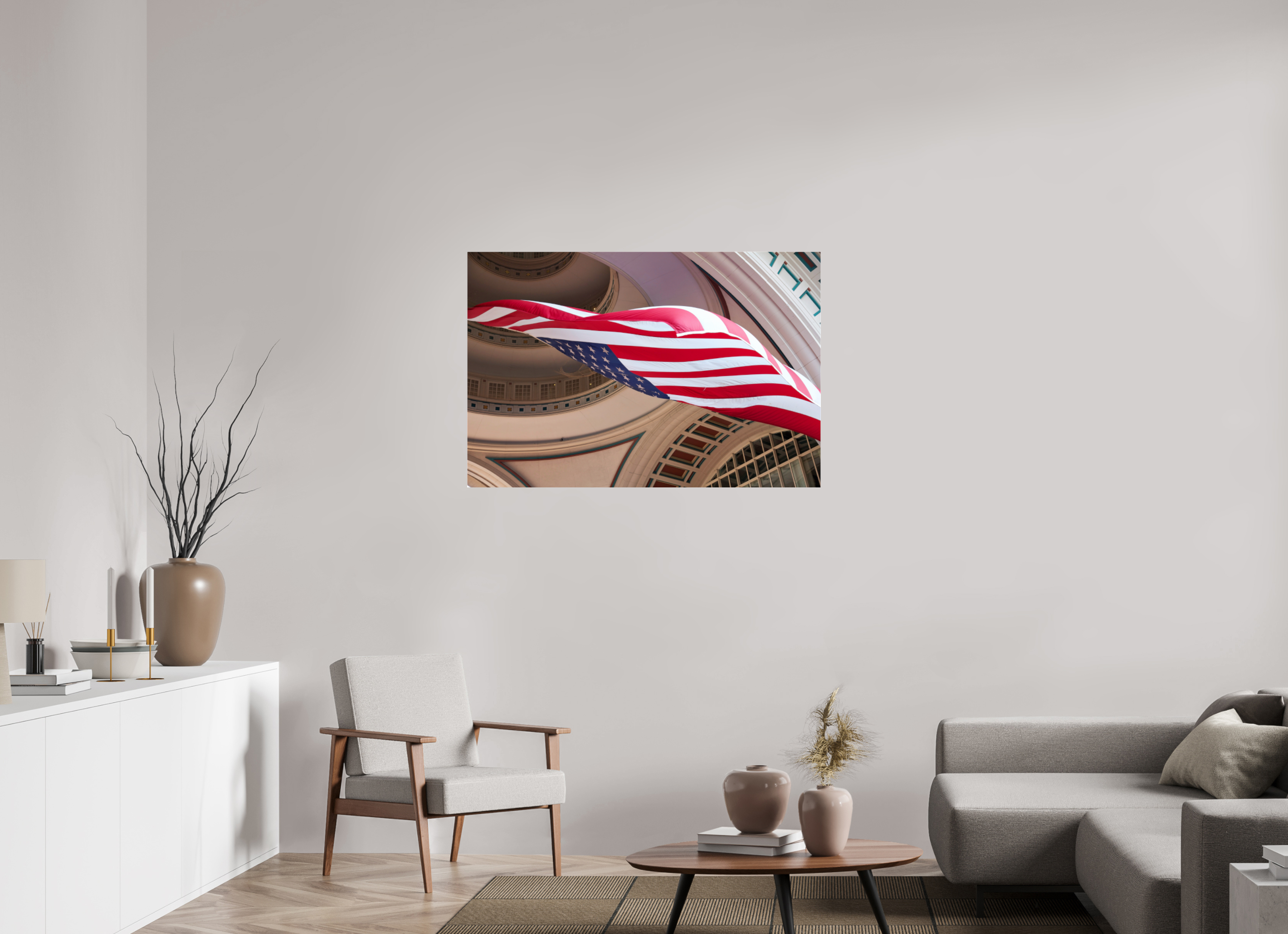 45 x 30″, Photo Print Under Acrylic Glass Boston Harbour Flag