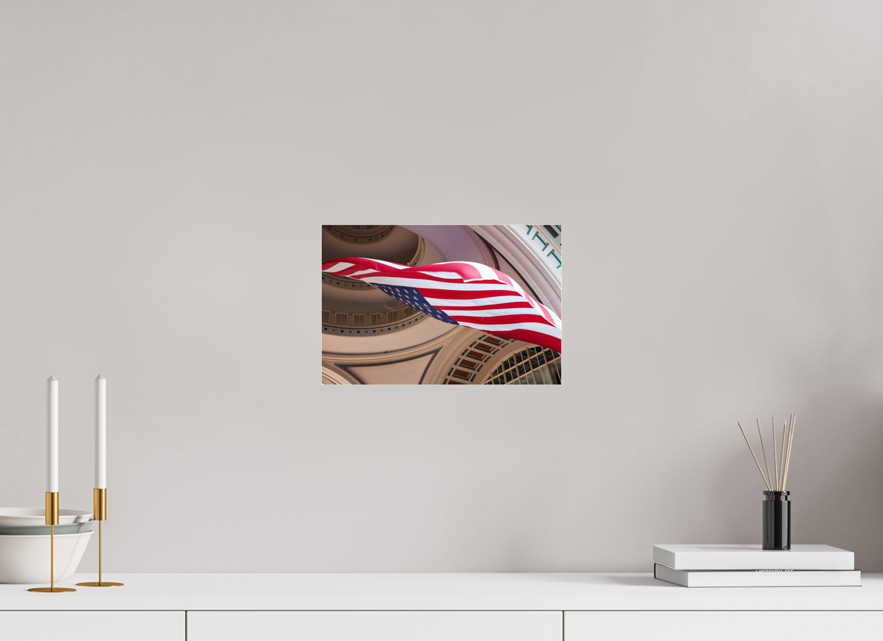 12 x 8″, Photo Print Under Acrylic Glass Boston Harbour Flag